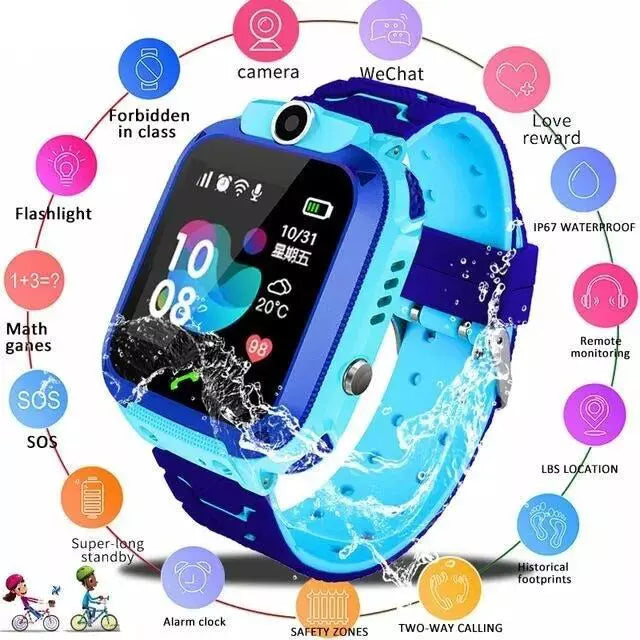 Smartwatch Infantil Q12 Infantil com GPS SOS e monitoramento remoto