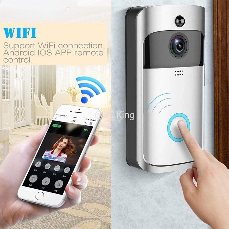 Campainha Smart Com Camera De Video Sem Fio Wi-Fi