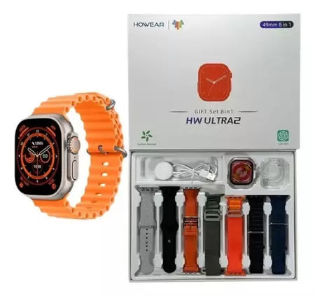 Smartwatch Hw Ultra 2 Com 7 Pulseiras + Case - Lançamento