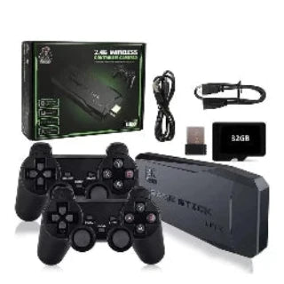 Video Game Stick 4k 10mil Jogos Retro Antigo 2 Controles Sem Fio Console Original Portatil 4K HDMI