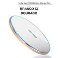 Carregador por indução wireless ultra-fino 10W com carregamento rápido compatível com aparelhos Android e iPhones com padrão Qi