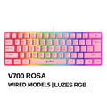 Teclado Compacto HYSJ 61 teclas com luzes RGB para PC, MAC, PS4