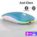 Mouse sem Fio Bluetooth Gamer com LED Recarregável USB RGB 1600 DPI