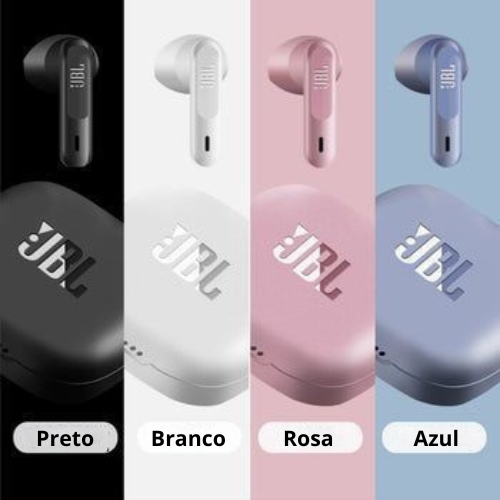 Fones de ouvido sem fio Bluetooth JBL Wave 300TWS com cancelamento de ruído